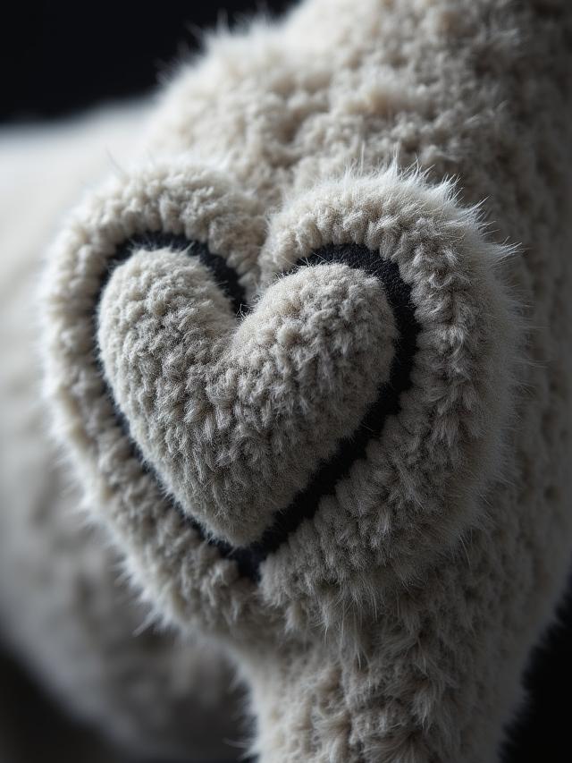 Standard Poodle with heart shape carved into coat